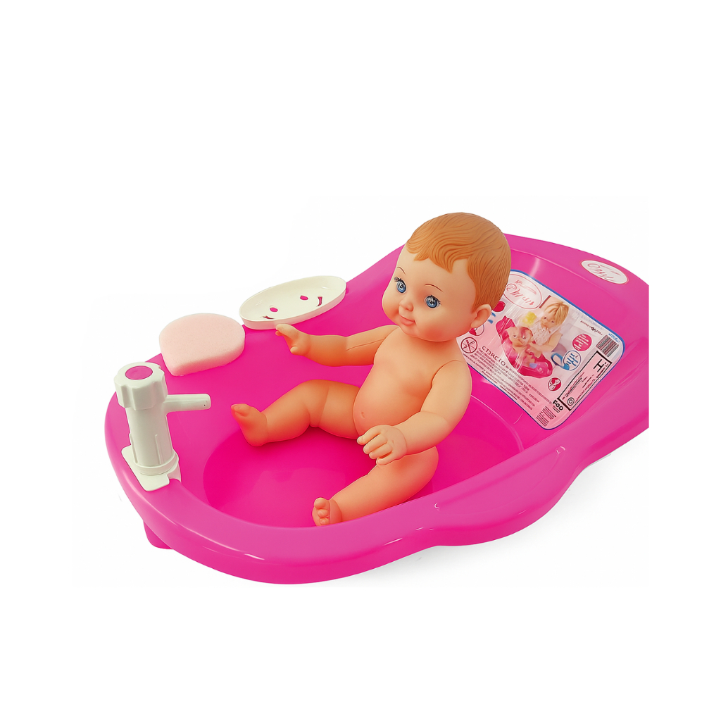 Banheira para Boneca Princesa Chuveirinho Sai Agua de Verdade Rosa