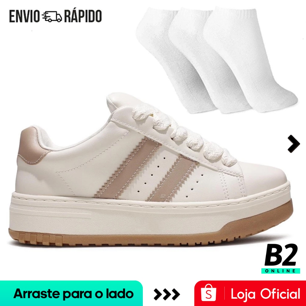 Tênis Ramarim Summer Casual Feminino + 3 Pares de Meias 100% Original Com Nota Fiscal e Garantia em Oferta na Shopee