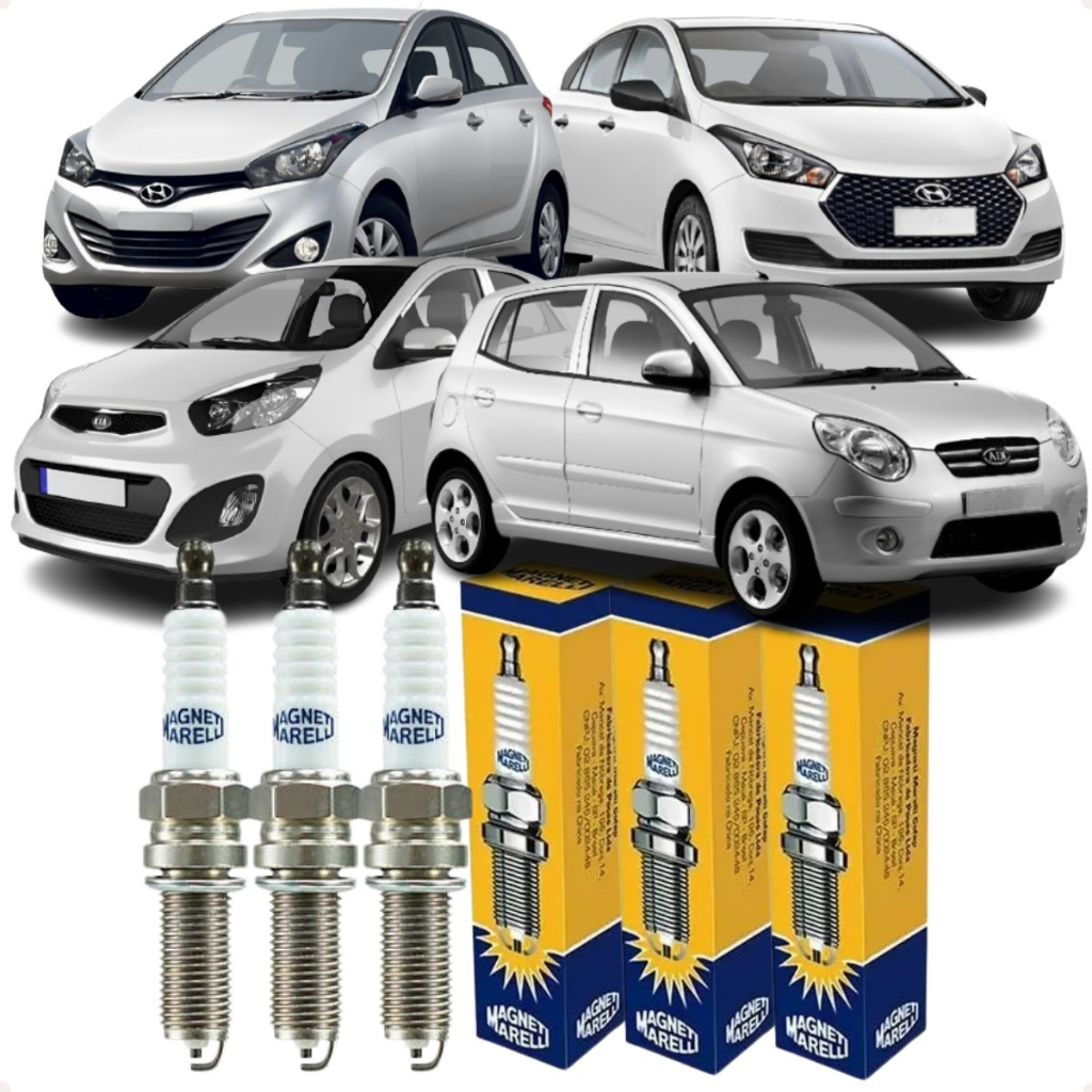 Jogo Velas Ignicao HB20 E Picanto 1.0 12v 3 Cilindros em Oferta na Shopee
