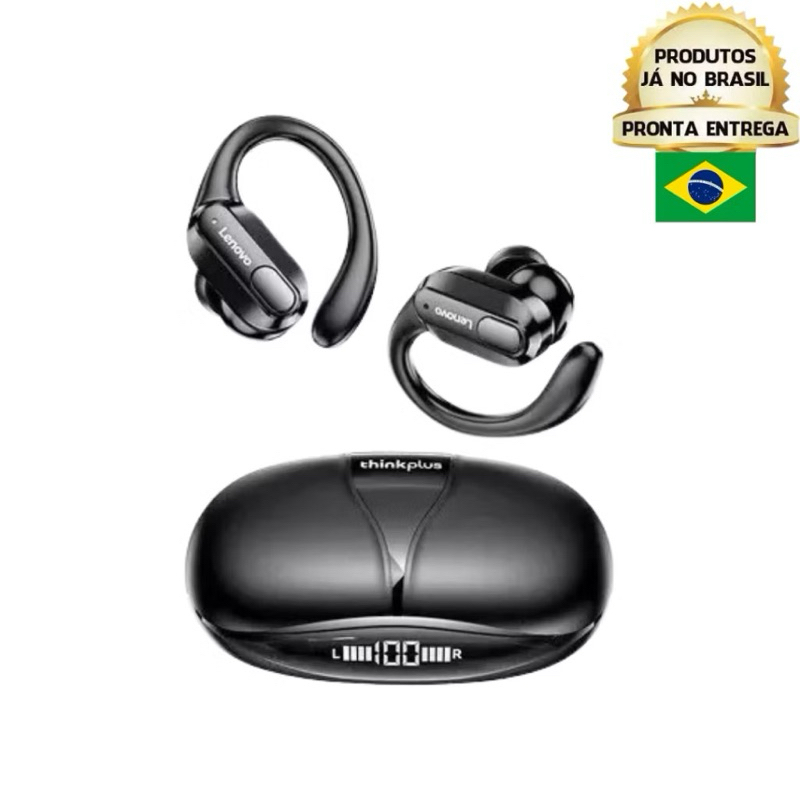 Fone de Ouvido Lenovo XT80 TWS Bluetooth 5.3, HiFi, Esportivo, À Prova D’Água Cancelamento de Ruído ORIGINAL