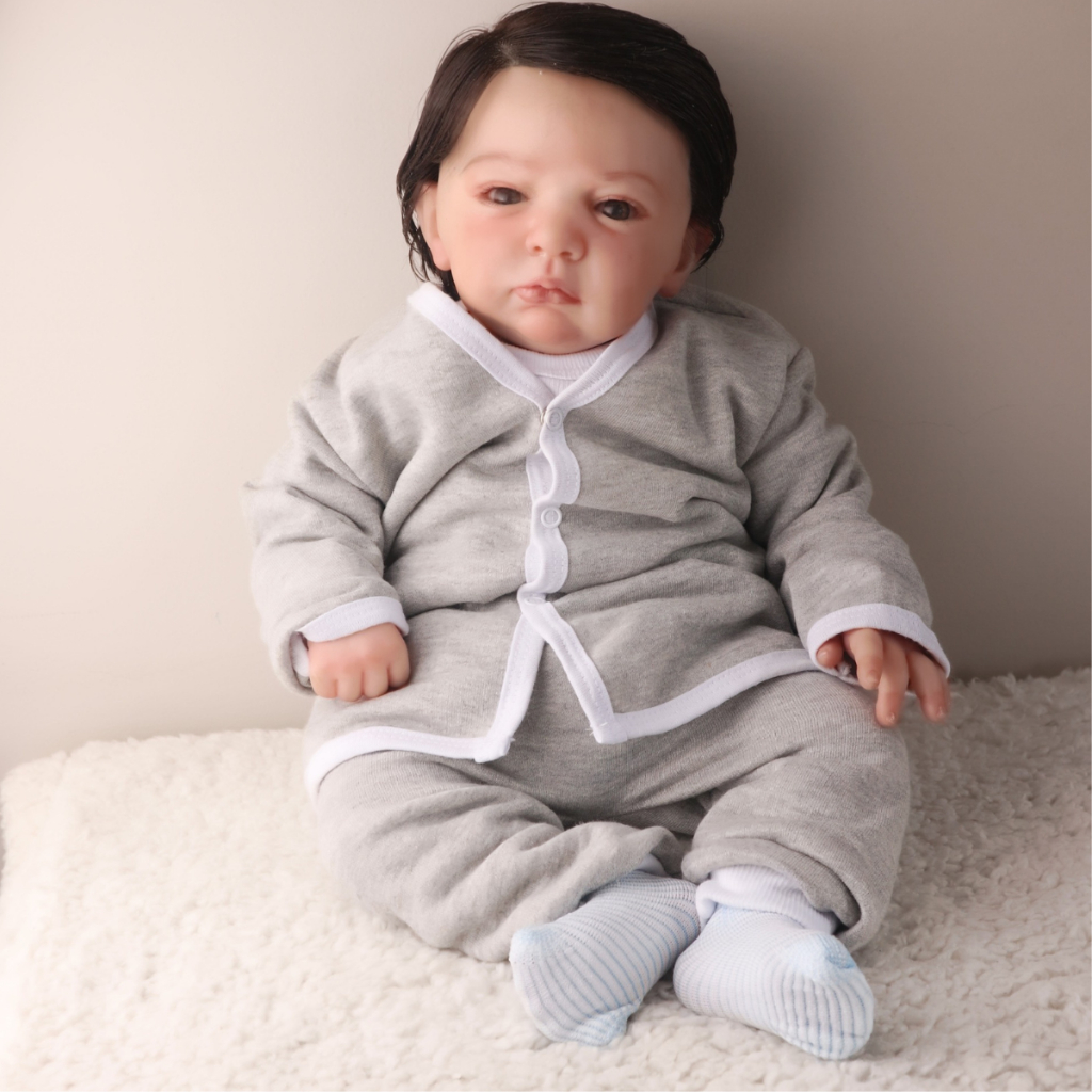 Kit 1 Conjunto Blusa Bebê Moletom Menina ou Menino e Calça Mijao Inverno