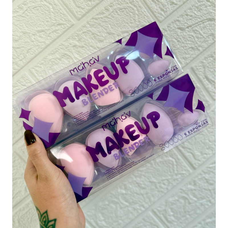 Kit Makeup Blender 06 Esponjas Mahav Esponja Para Maquiagem Kit Esponjas Para Maquiagem