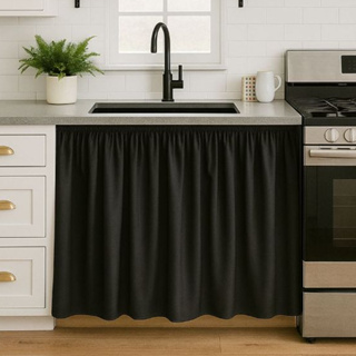 Cortina de Pia Cozinha Tecido Oxford Liso Uma Parte Só 1,40m x 0,80cm Lindas Cores em Oferta na Shopee