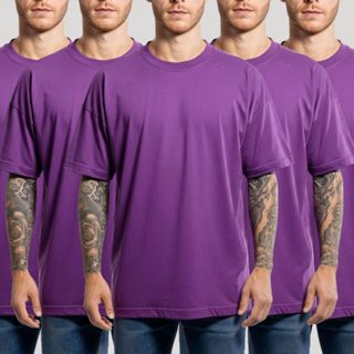 Kit 5 Camisetas Algodão Oversized Casual Básica Lisa Masculina Premium Atacado de Fabrica em Oferta na Shopee