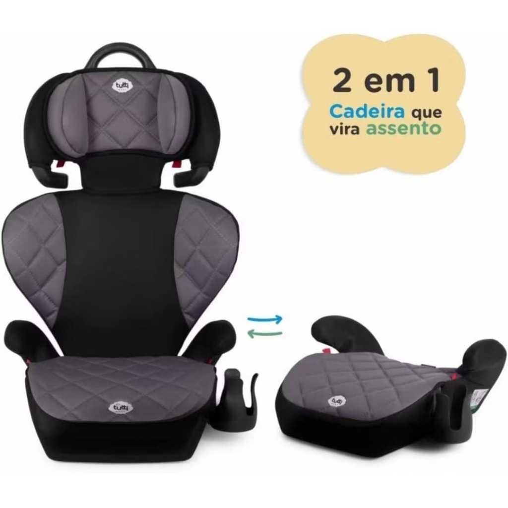 Cadeira Infantil para Carro Triton nas cores Preto Cinza Azul ou Rosa de 15 a 36 kg - Tutti Baby