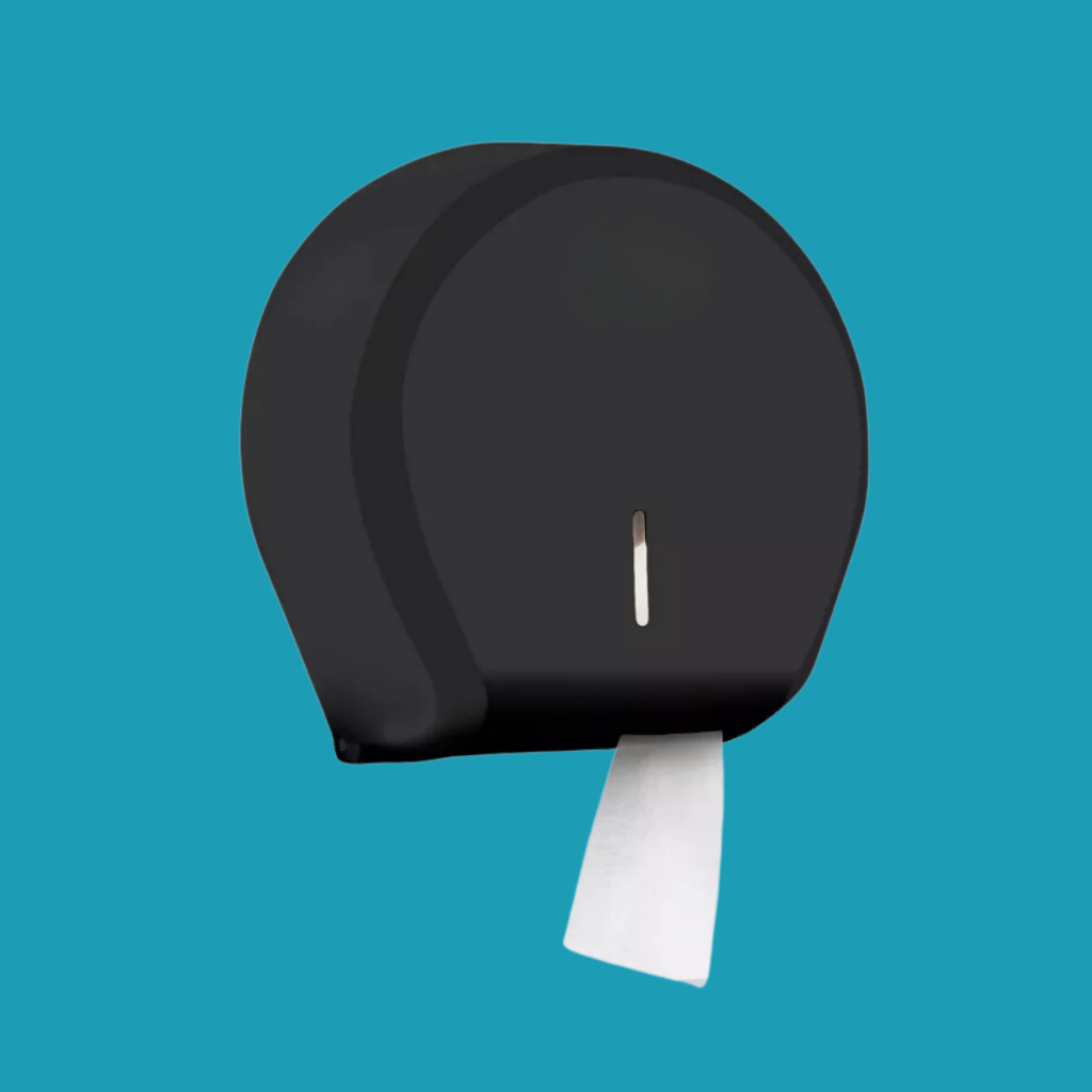 Dispenser Suporte Porta Papel Higienico Rolao Preto 300/500 Metros (KITS)