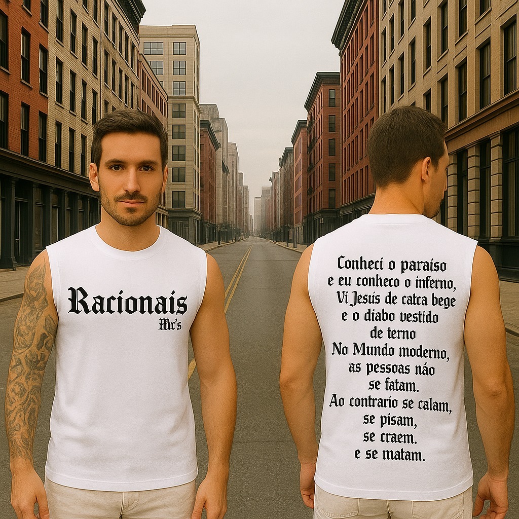 Camiseta Regata Cavada Jesus Chorou Rap Racionais Mc's Blusa Machão