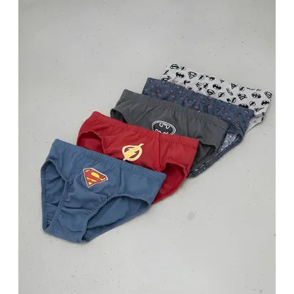 Kit 12 Cueca Slip Infantil Super-Heróis ou Desenhos Conforto e Suave