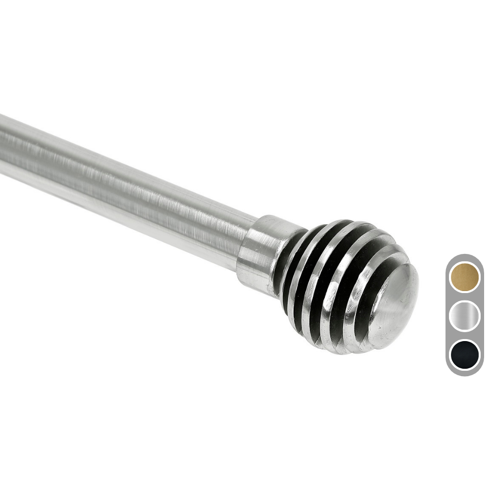 Kit Varão Para Cortina Extensivo 1,20 á 2,10m Com Esfera Crom em Oferta na Shopee