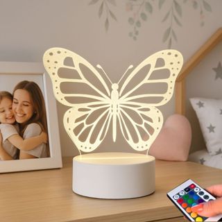Luminaria Infantil Menina Borboleta de Led Quarto Presente Batizado de Madrinha e Padrinho Batismo em Oferta na Shopee