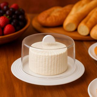 Queijeira Acrílica com Tampa Transparente - Plastutti em Oferta na Shopee