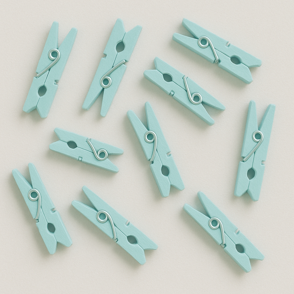 30 Mini Prendedores Bege 3cm – Multiuso para Roupas e Artesanato em Oferta na Shopee