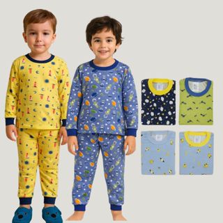 Kit 3 Pijama Infantil Menino Masculino Suede 3 Blusas Manga Longa 3 Calças Para Dormir em Oferta na Shopee