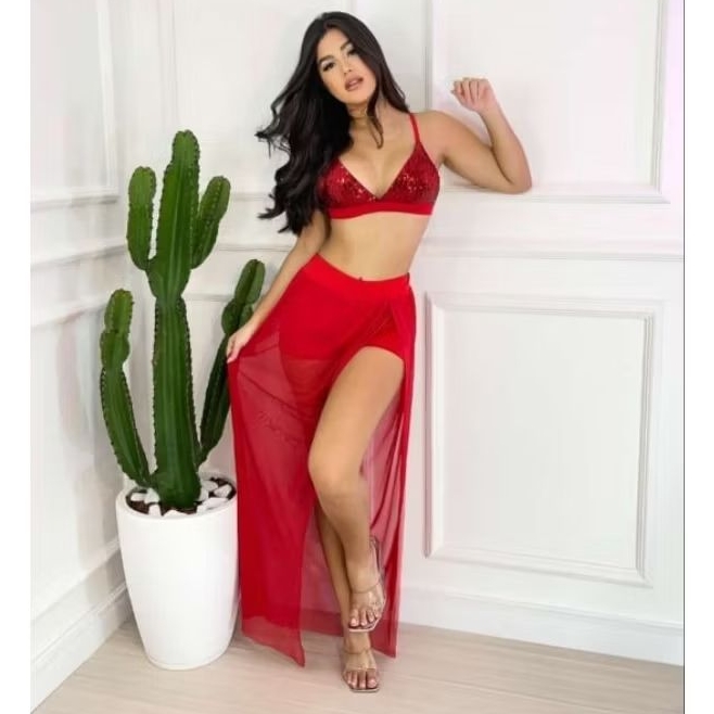 saia tule com fenda na frente — imagem 2 de 2