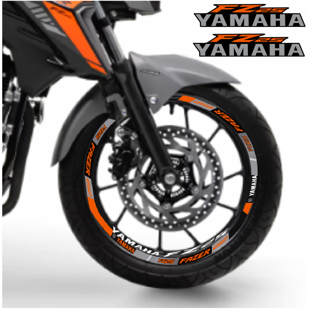 Friso + Adesivo Interno Refletivo Roda Yamaha Fz25 2025 25 + Adesivo Bengala