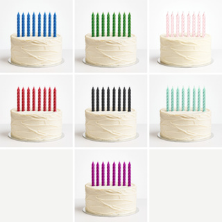 Vela De Aniversário Palito Espiral Metalizada Decoração Bolo Bento Cake Palitinho Perolada Kit 8 Un em Oferta na Shopee