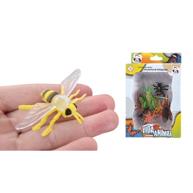Mini Insetos De Plástico Para Colecionar Vida Animal