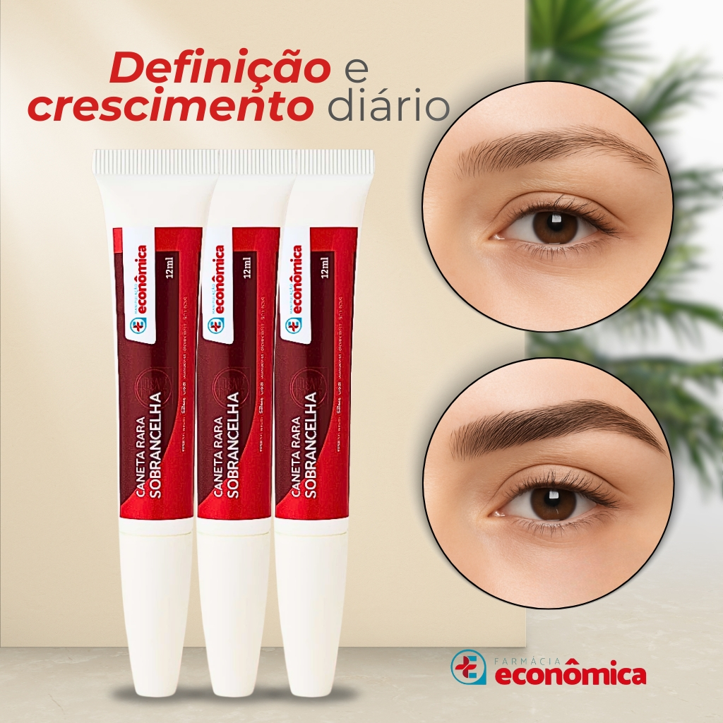Caneta Crescimento De Sobrancelhas 12ml - Preenche Falhas - Fortalece - Estimula Os Fios