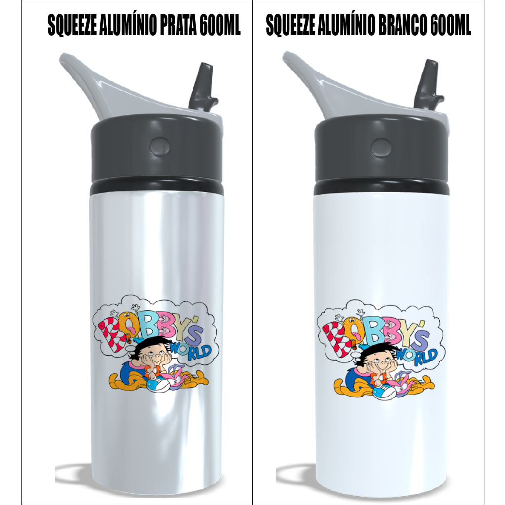 Garrafa O Fantástico Mundo De Bobby - Squeeze Alumínio Personalizado 600ml