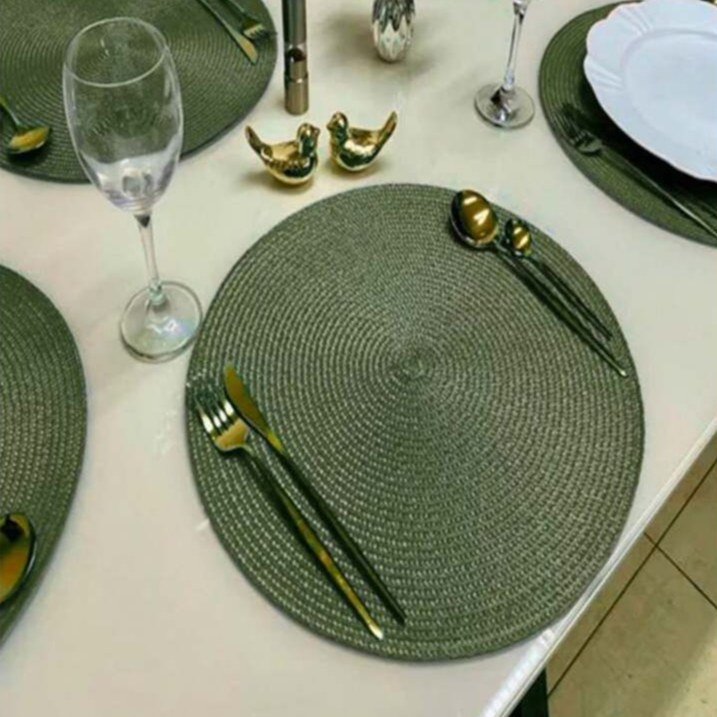 Kit 4 ou 6 Jogo Americano Souplast Redondo Jantar Mesa Posta Cozinha