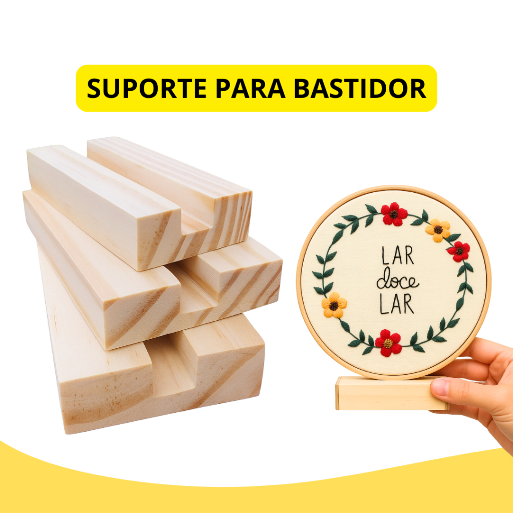 Base Suporte Para Bastidor Madeira Pinus Expor Bordado Livre Ponto Cruz Artesanato em Oferta na Shopee