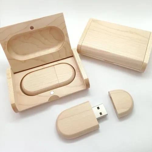 3 kits pendrive 4gb com caixinha de madeira (personalizamos)