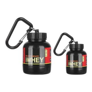 Chaveiro Porta Suplemento Creatina Mini Pote Whey Portatil 200 ou 100ml