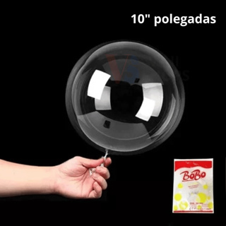 Kit 10 Unidades Balão Bubble -10 Polegadas Festa Aniversario em Oferta na Shopee