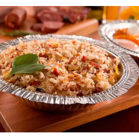 Pratos de Alumínio Redondos (Marmitinha) Thermoprat com Tampa - Fechamento por Máquina - Caixa com 100 Unidades