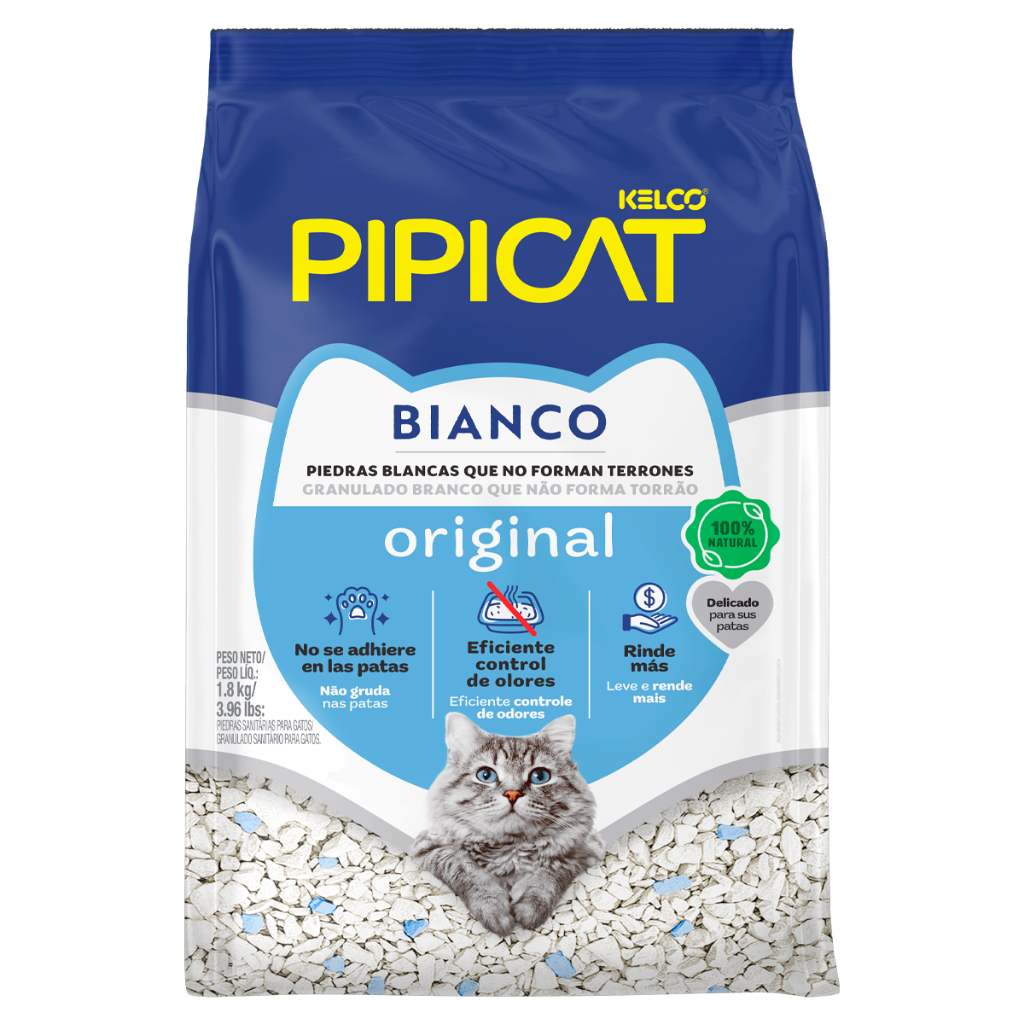 Areia Higiênica Pipicat Bianco Original 1,8 kg