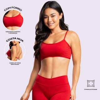 Top Costa Nua Academia Fitness Duplo Espaço para Bojo Alça Fina Suplex Compressão Corrida em Oferta na Shopee