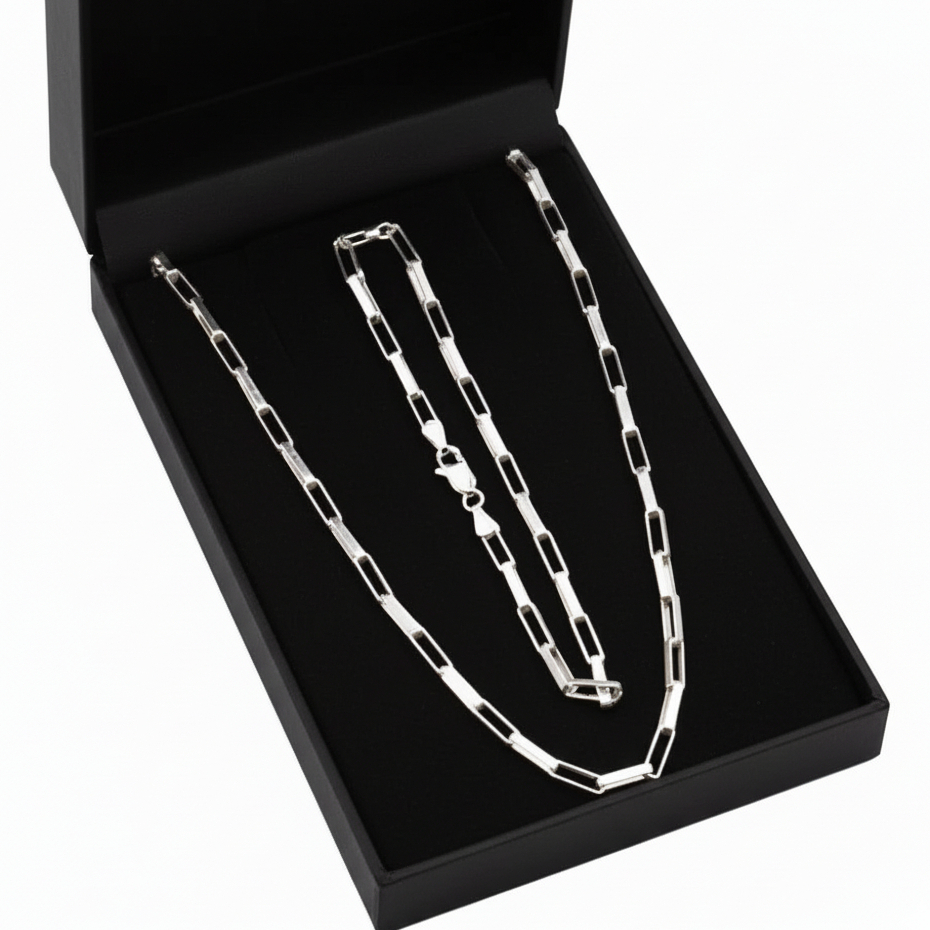 Corrente + Pulseira Elo Tijolinho 3mm Prata Legitima  (Prata 925) em Oferta na Shopee