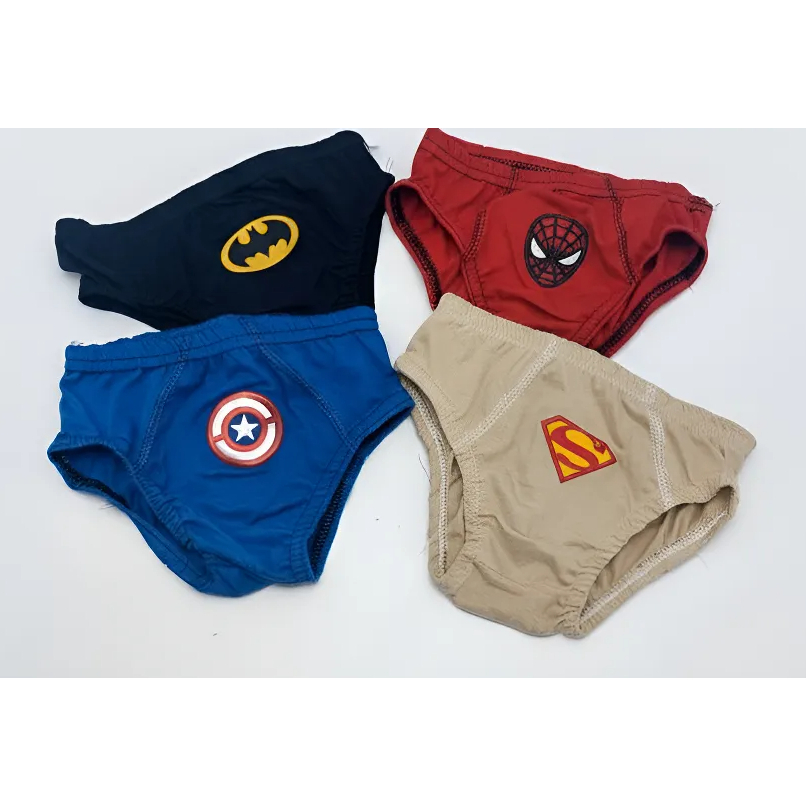 Kit 6 Cuecas Slip Infantil Super Herois ou Desenhos Macia, Conforto e Estilo em Oferta na Shopee