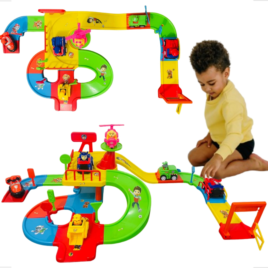 Kit Pista Patrulha Canina + Carrinhos + Adesivos Patrulha Canina Com Varias Opções de kit.