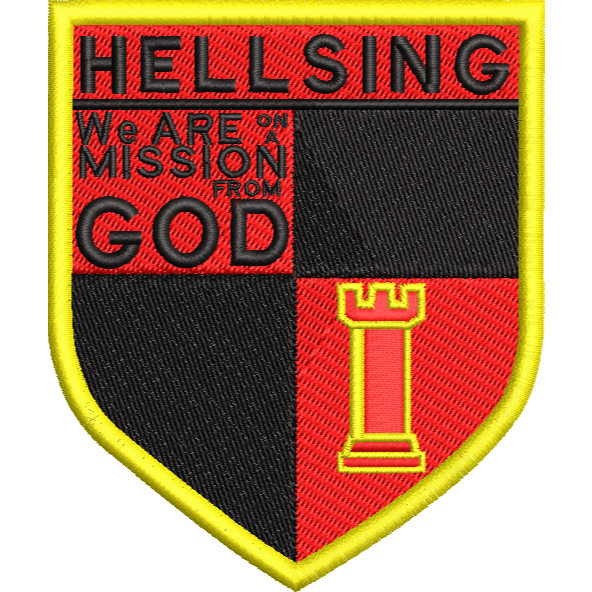 patch bordado hellsing com velcro