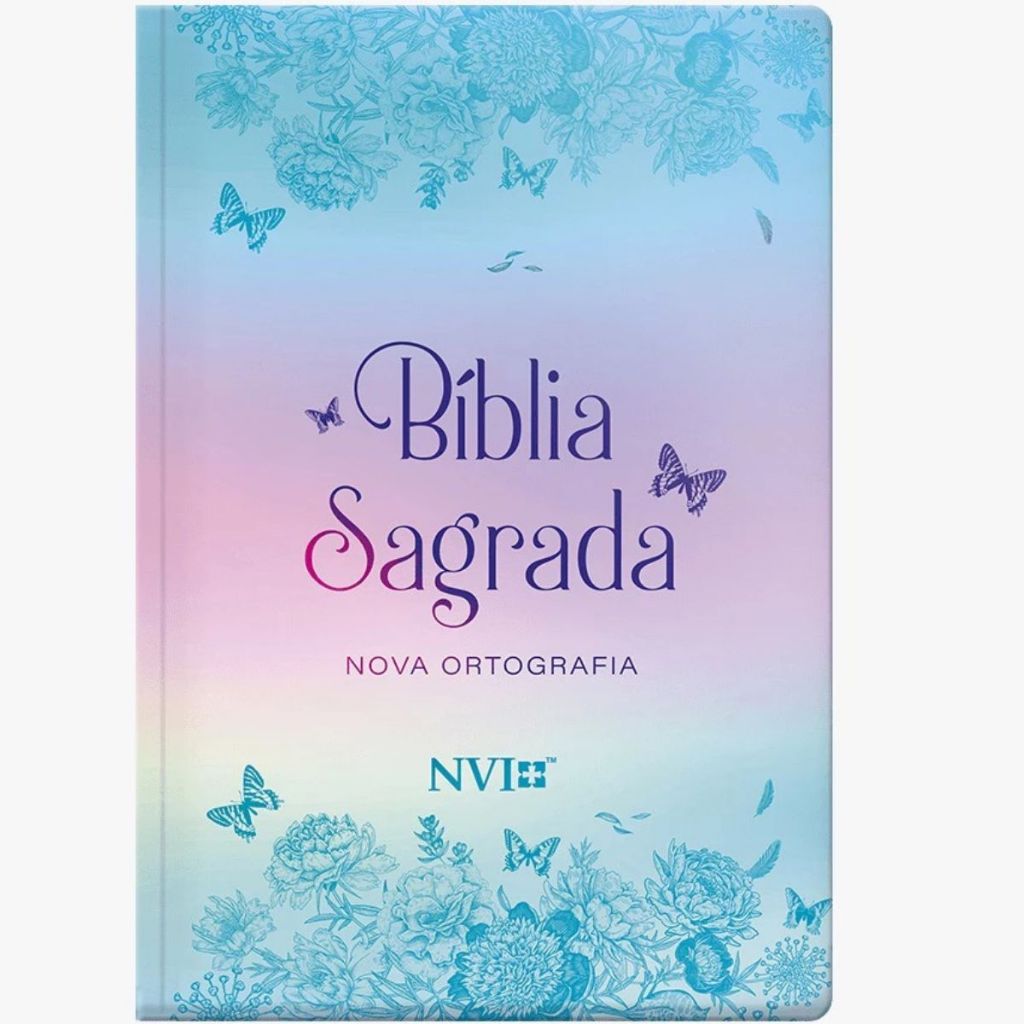 Bíblia Sagrada Letra Gigante NVI Capa Dura Borboletas em Oferta na Shopee