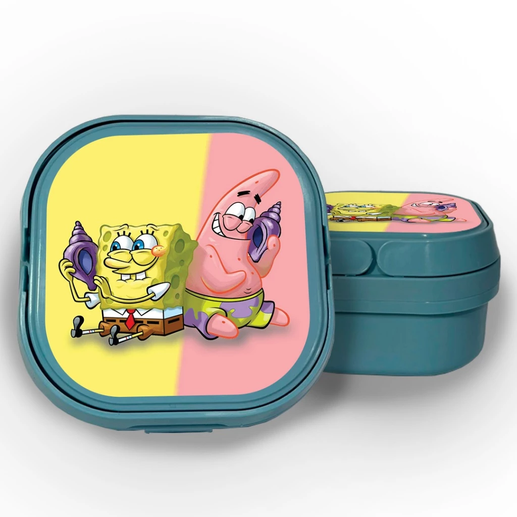Pote Marmita Lancheira Criança - BOB ESPONJA CALÇA QUADRADA ALÔ AQUI É O PATRICK — imagem 1