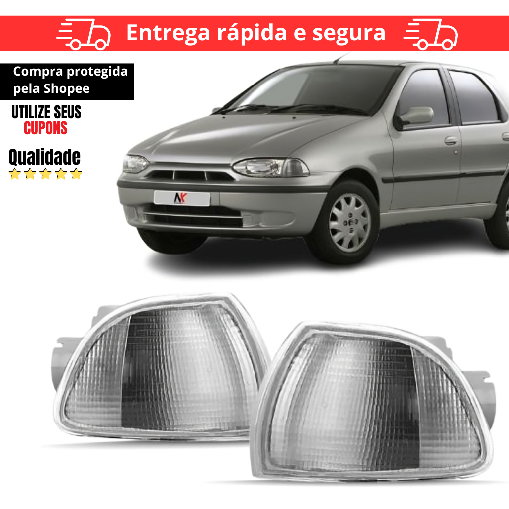 Lente Pisca Seta Dianteiro Palio 96 97 98 99 2000 Cristal em Oferta na Shopee