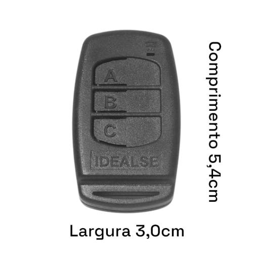 Controle compatível com centrais Rossi 433Mhz Rolling code IDEALSE - Modelo 9307