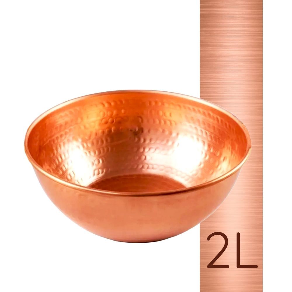 Tacho De Cobre Puro 2 Litros Sem Alças em Oferta na Shopee
