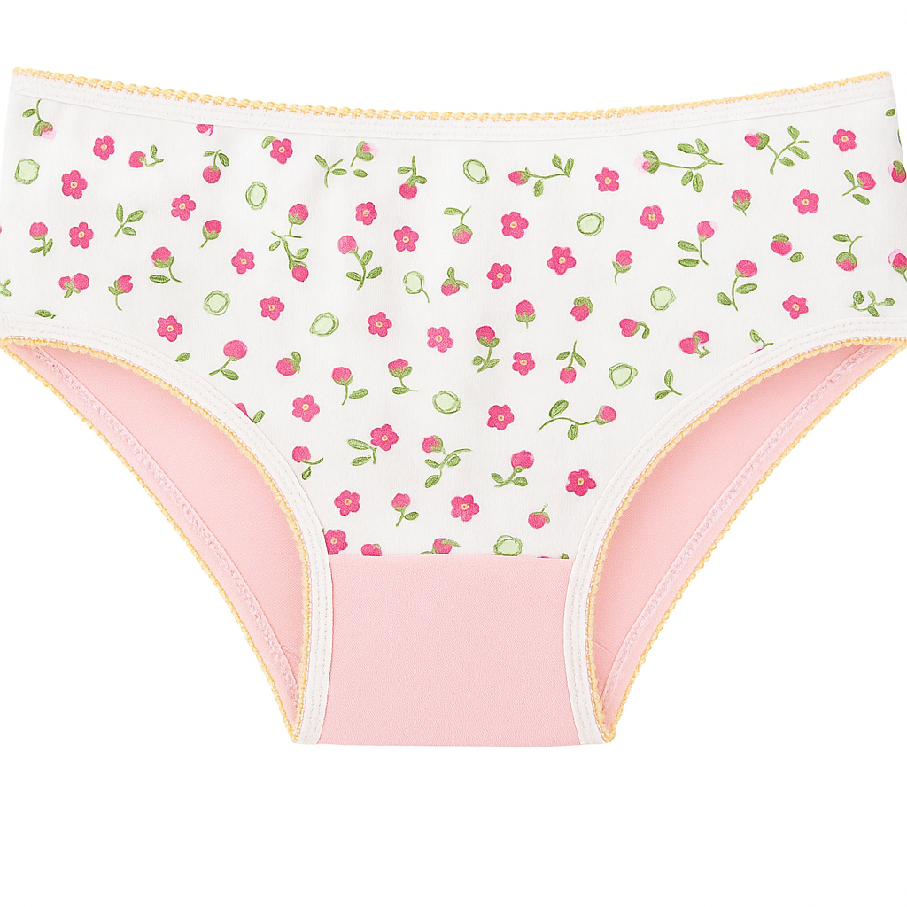 Kit com 12 Calcinhas Tanga Infantil – Meninas, Colorida.