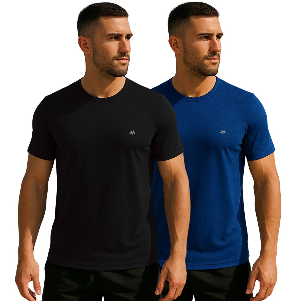 Kit 2 Camiseta New Wave Masculina Tecnologia Dry Fit