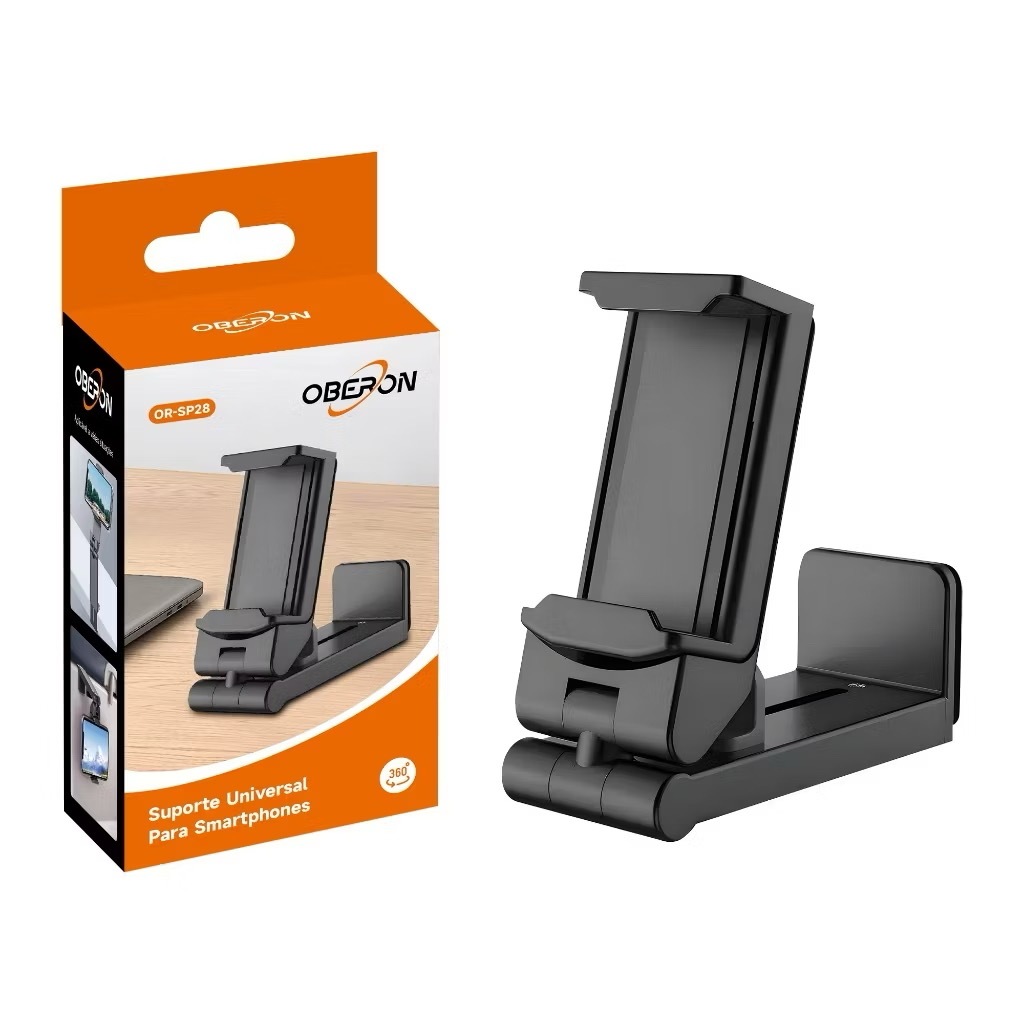 Suporte Universal para Smartphone - Rotação 360° – Ajustável e Compacto