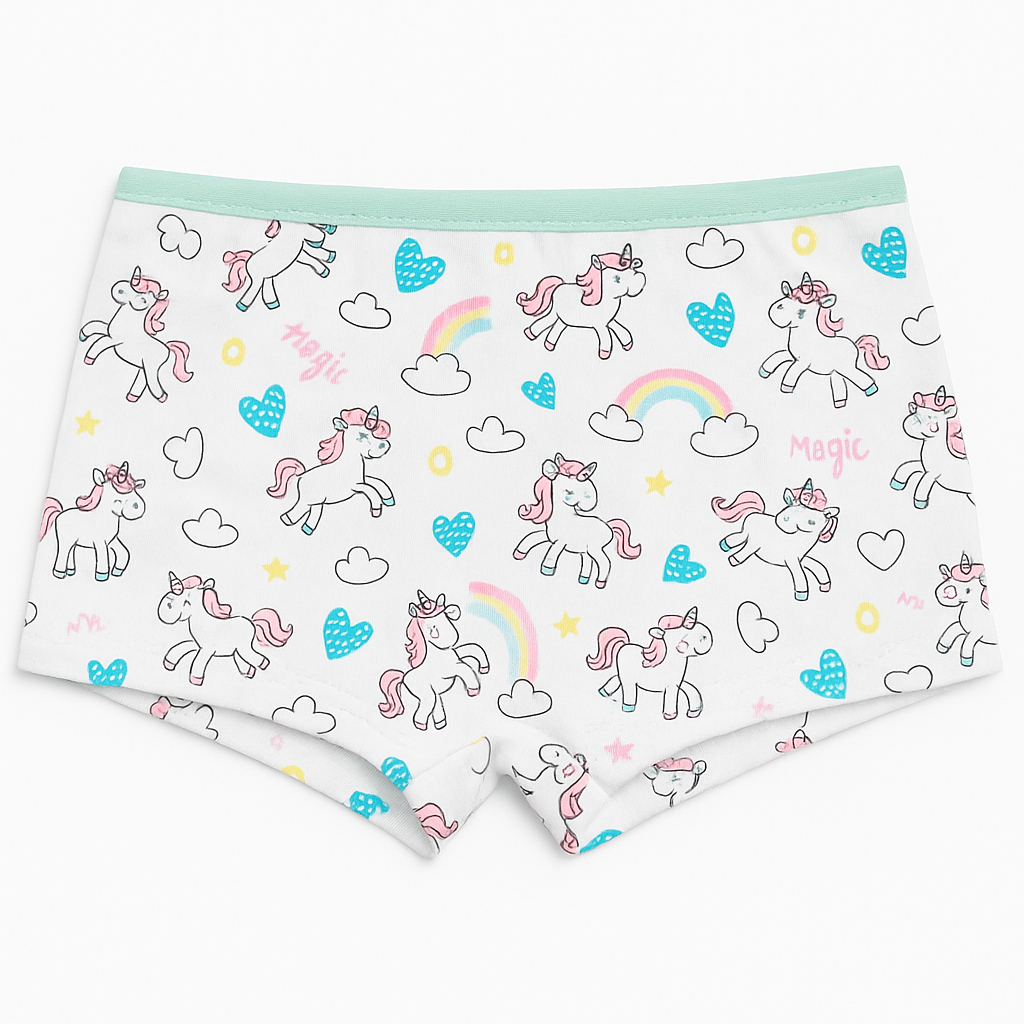 Kit 12 Calcinhas Boxer Infantil para Menina – Conforto e Estilo