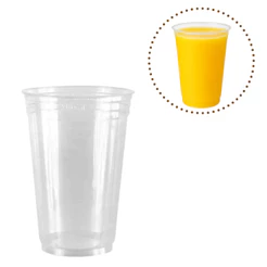 100 Copo Descartável 300ml / 400 ml ou 500 ml Chopp Pp Liso Transparentee OFF// (CHOCO)