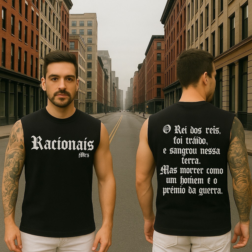 Camiseta Regata Música Racionais Mc's Rap Blusa cavada Machão Masculina
