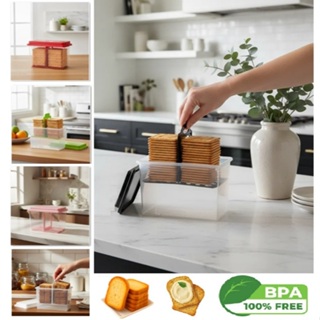 Porta Biscoito Bolacha Torrada com Puxador - em Oferta na Shopee