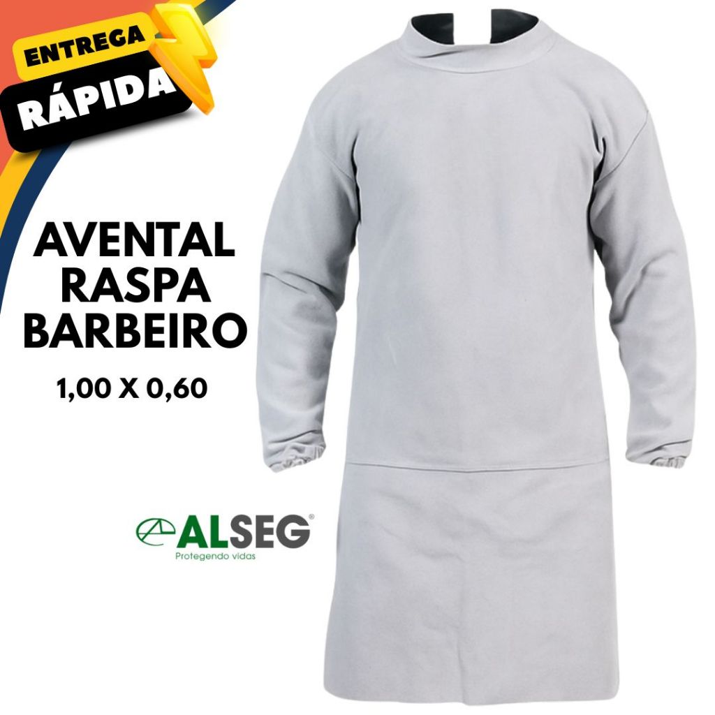 Avental Raspa Barbeiro 1,00 x 0,60 EPI Proteção Soldador Funileiro Mecânico