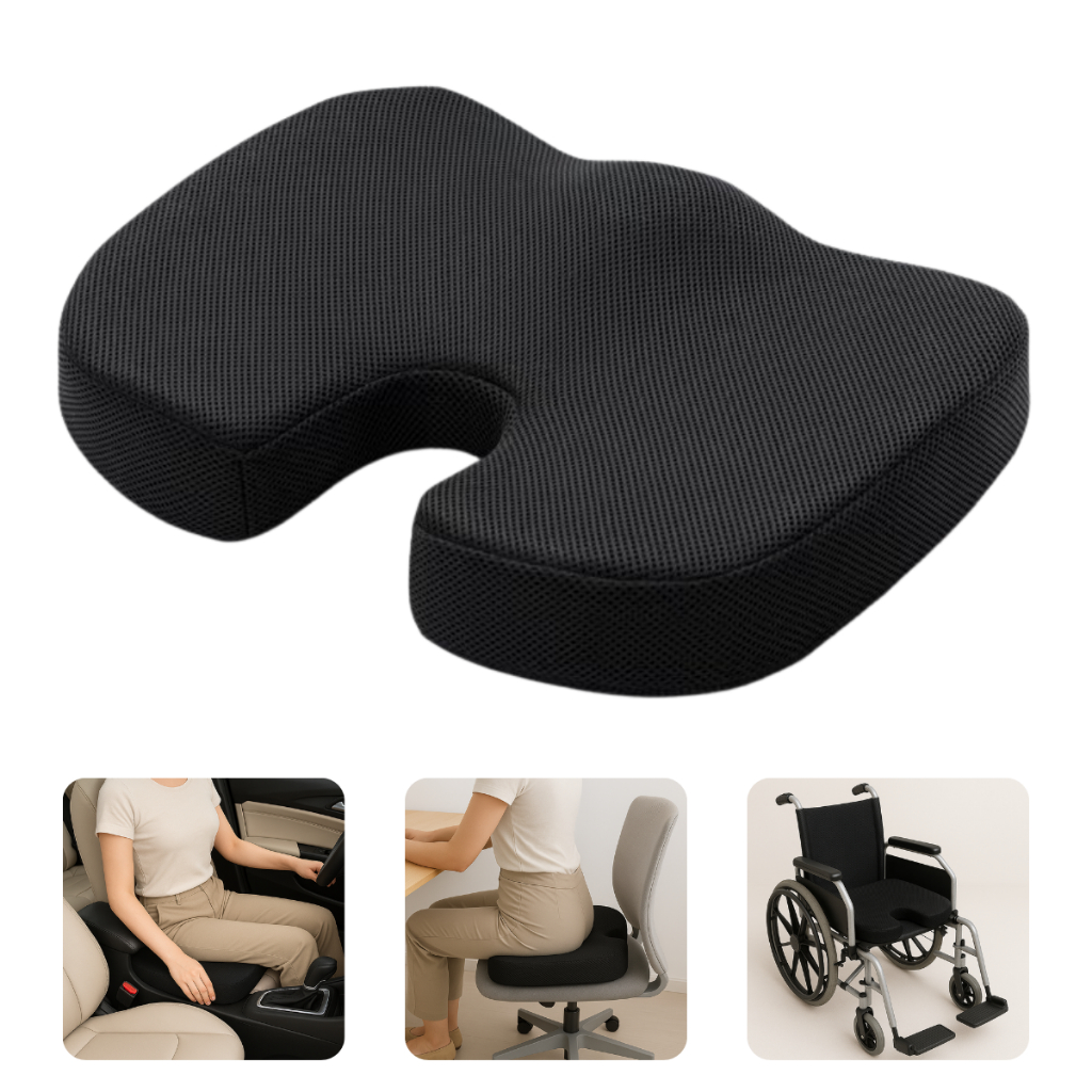 Almofada Ortopedica Coccix Assento Lombar Gel Ergonomico