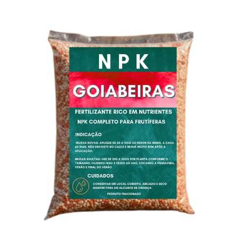 Adubo Fertilizante NPK GOIABEIRAS Crescimento floração e Frutos